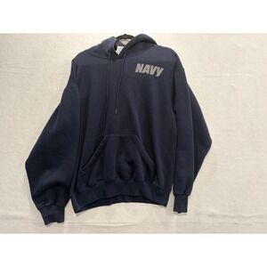 US Navy Official Licensed Soffe Navy Blue Hoodie Sweatshirt Size M Made in USA